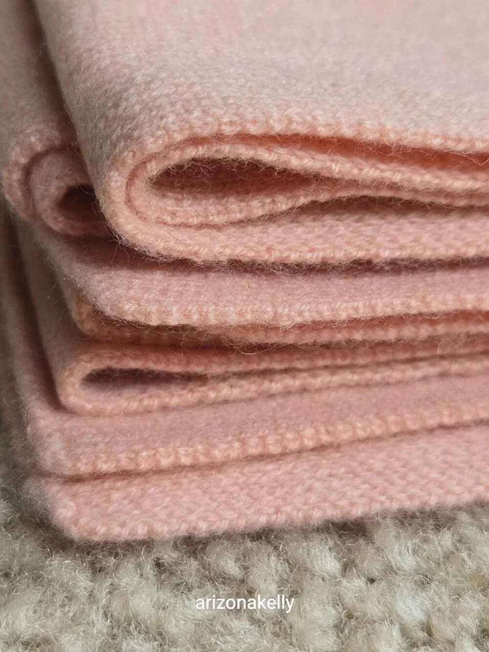 NWT Garnet Hill Cashmere Scarf Pink Knit - Picture 15 of 16